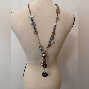 Silver boho necklace